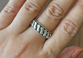 Oxidized Silver Rope Twist Design Ring